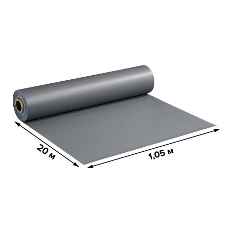 ТЕХНОНИКОЛЬ ПВХ мембрана Logicroof V-RP 1,5 мм (1,05x20 м), тёмно-серая (061528)