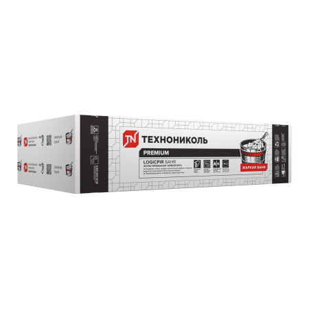 ТЕХНОНИКОЛЬ LOGICPIR Баня Ф/Ф L-1190х590 толщину; Кол-во в упаковке: 40; 6 плит (684038)