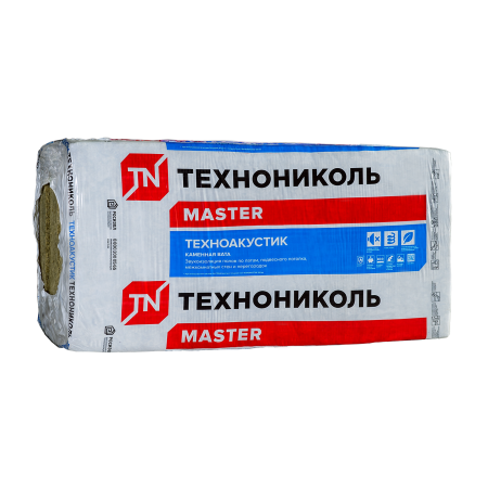 ТЕХНОНИКОЛЬ Звукоизоляция ТЕХНОАКУСТИК, 1200х600х50 мм, (8 плит, 5,76 кв.м) (441217)